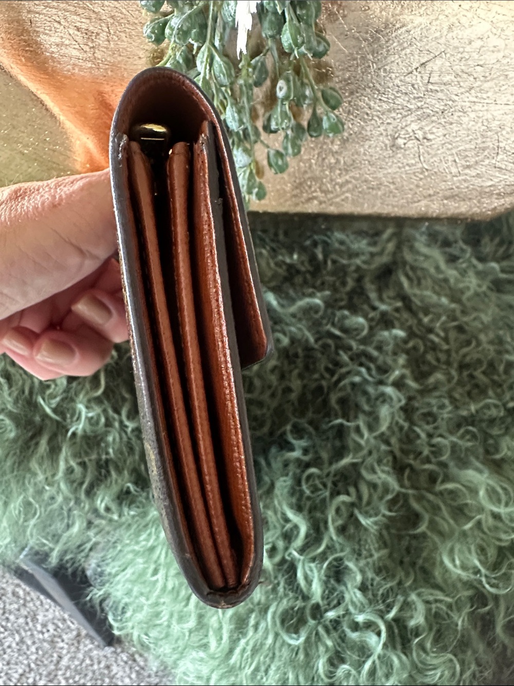 Louis Vuitton Monogram Canvas Wallet in Brown and Gold - Picture 11 of 14